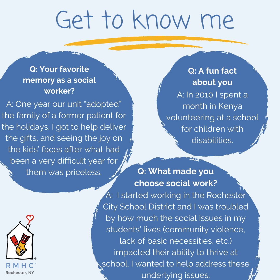 To continue appreciating our AMAZING Social Workers today we are spotlighting Leanne Acker. Thank you for all your hard work and dedication. We appreciate everything that you do for RMHCR and our families!

#socialworkerappreciation #RMHC