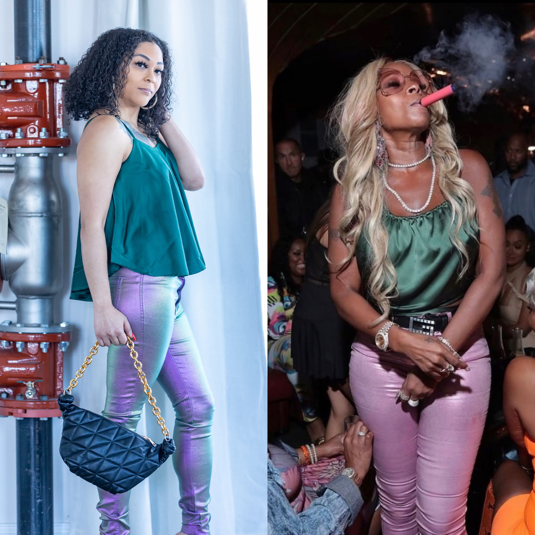 HausRenee's tweet photo. MJB inspired outfit!!! Let’s get into it!! 

Emerald City Satin Cami
Paired with our Euphoria Skinny Jeans

And our Quilted Fanny Pack in Black
Would you wear this outfit? 

We would! Shop the look tmrw at 12pm! 
#fashioninspo #realrnb #rnblovers #outfits #outfitinspiration #ra https://t.co/zKm3FKtL2X