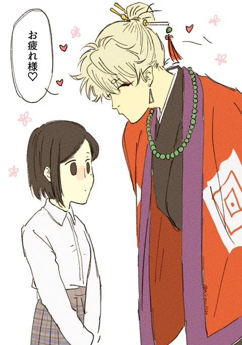 #妄想ひとコマ
らくがき
タッケはジゴロなので労りの言葉をかけるのが癖になってる説
2枚目は謎シチュ 