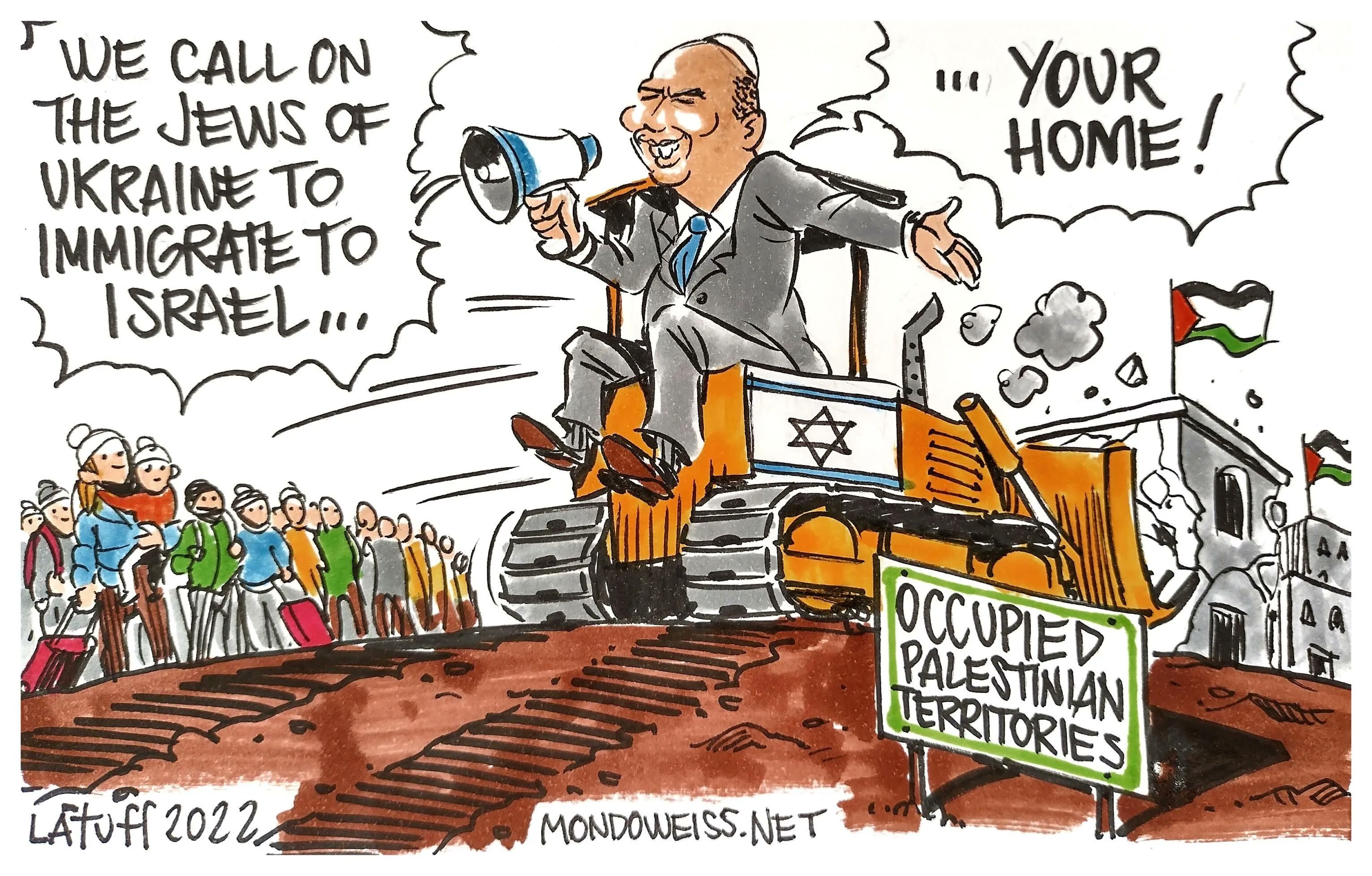 Carlos Latuff on Twitter: "#Israel sees the war in #Ukraine a good  opportunity to boost the colonization of #Palestine." / Twitter