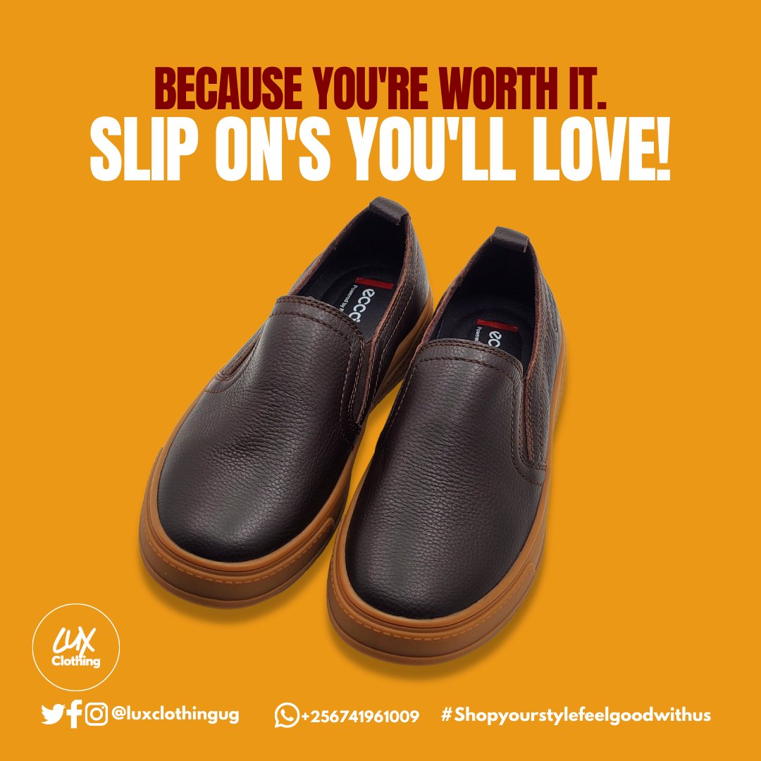 luxclothingug's tweet photo. Thread 👇
Original leather slip on's [colors brown &amp; black]
Available in sizes 38 to 43
SHOP YOUR STYLE, FEEL GOOD WITH US!
Whatsapp +256741961009 / DM 
》TO ORDER 🏷
#luxclothingug #luxforherug #luxmen #luxnation #shopyourstylefeelgoodwithus https://t.co/pu6kfzE6gZ