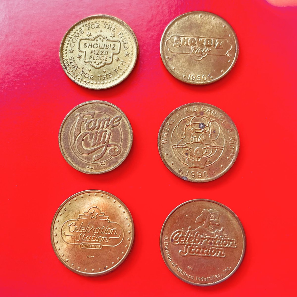 If you recognize this currency from the late 80’s, then you’re the right audience for my show. Before Chuck E. Cheese, Dave & Busters, PlayStation, we had ShowBiz Pizza Place, Fame City, and Celebration Station. (not pictured: Pistol Pete’s!) NEW DATES: shengwangtime.com