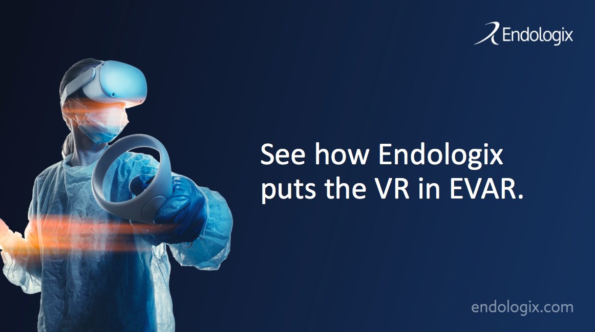 endologix's tweet photo. Shaping the treatment of vascular care embraces how we train and prepare physicians for real-world EVAR scenarios. Our new scalable, immersive VR procedural training can be done whenever and wherever. https://t.co/JBlWiVzYyI #virtualreality #hcptraining https://t.co/tDjkghxmL9