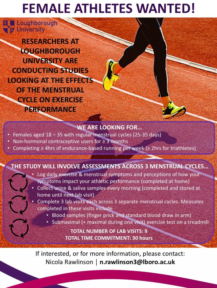 Richard Burden (@rich_burden) on Twitter photo 🚨Good folk of Twitter, our next female athlete study is an ambitious one, so please help spread the word. <a href="/nic_rawlinson/">Nicola Rawlinson</a> is looking for female runners to take part. RTs appreciated.
<a href="/LboroSSEHS/">LboroSSEHS</a> @eis2win 🚨Good folk of Twitter, our next female athlete study is an ambitious one, so please help spread the word. <a href="/nic_rawlinson/">Nicola Rawlinson</a> is looking for female runners to take part. RTs appreciated.
<a href="/LboroSSEHS/">LboroSSEHS</a> @eis2win