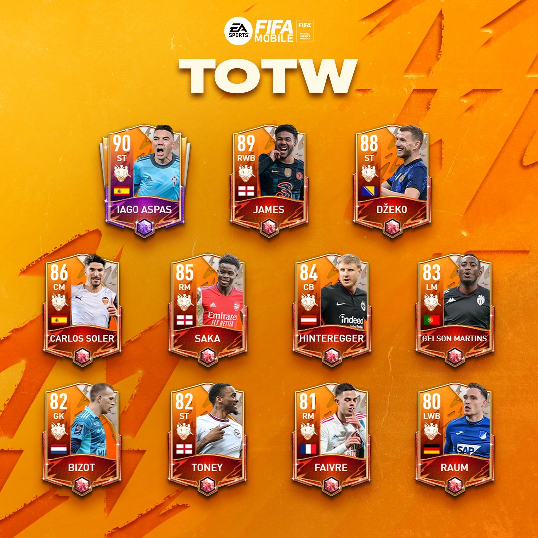 The latest #TOTW slides into FIFA Mobile with top performers from the previous week! 🤩