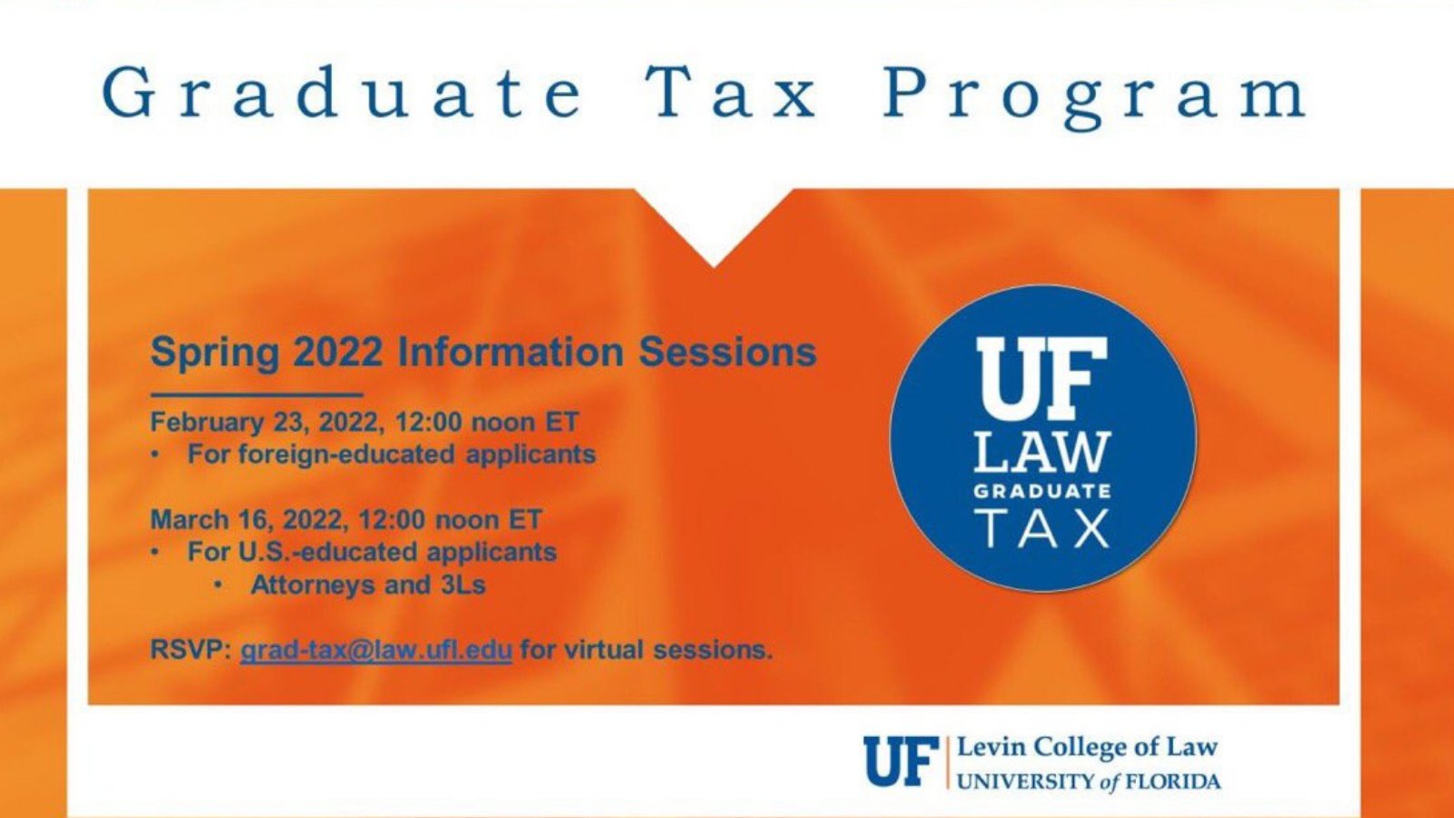 FLBarTax on Twitter "Interested in a Fall 2022 Tax LL.M. program? Join