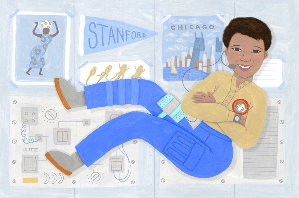 astound_us's tweet photo. Another great illustration for #womenshistorymonth is @anatorodraws take on astronaut Mae Jemison. Take a closer look at the portrait of this pioneering woman (as well as the rest of Ana's art) here: https://t.co/W6BgrNjk0S https://t.co/nsLOBckscx
