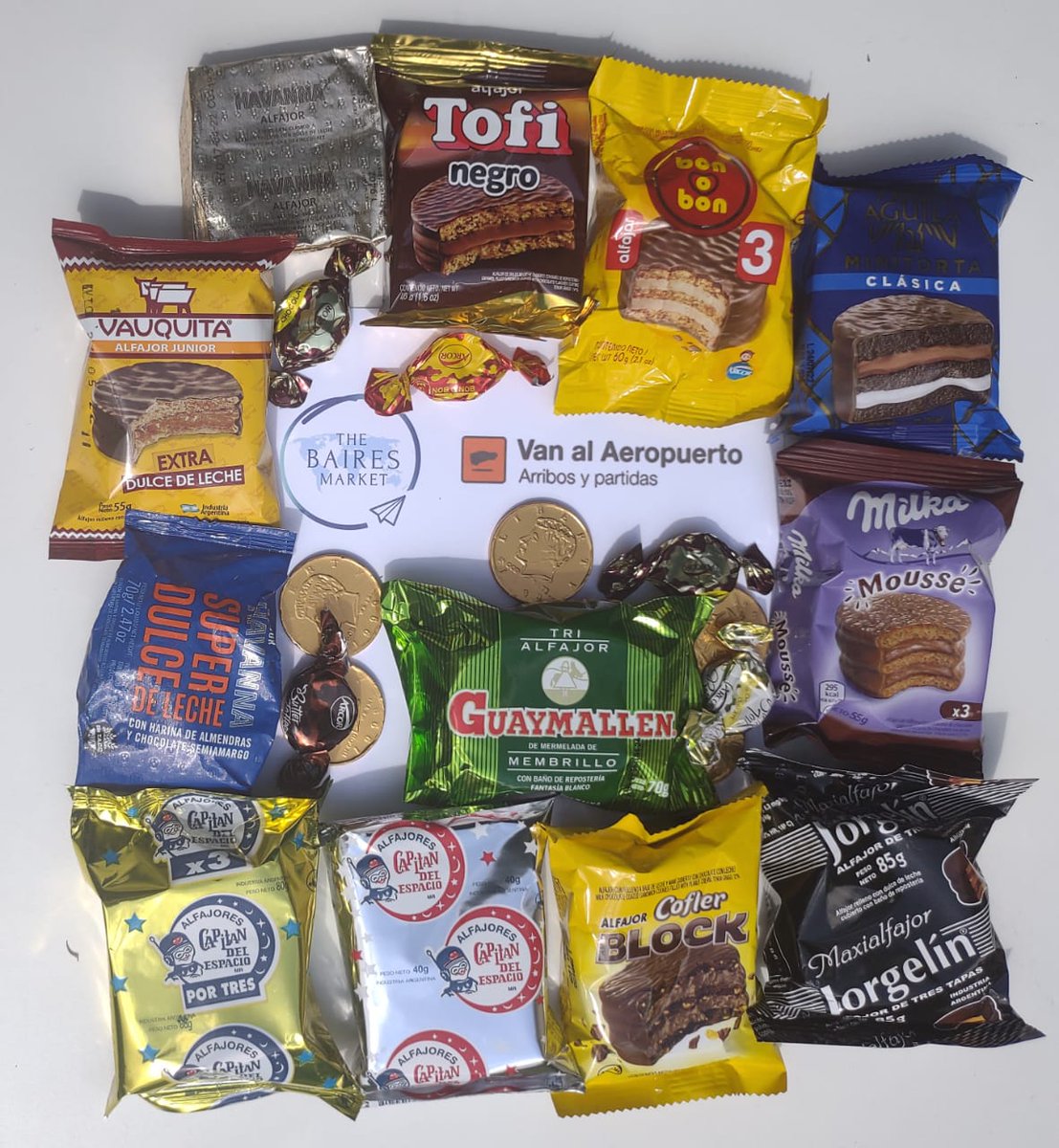 vanalaeropuerto's tweet photo. [SORTEO] Para festejar q vivimos en el único planeta q tiene alfajores vamos a regalar esta docena cuidadosamente seleccionada con envío a cualquier parte del mundo* cortesía de The Baires Market 

🔁 RT a este tuit
✅ Seguir a @TheBairesMarket
y a nosotros
Sortea 17/3 a las 22hs https://t.co/aVcC9Y69UB