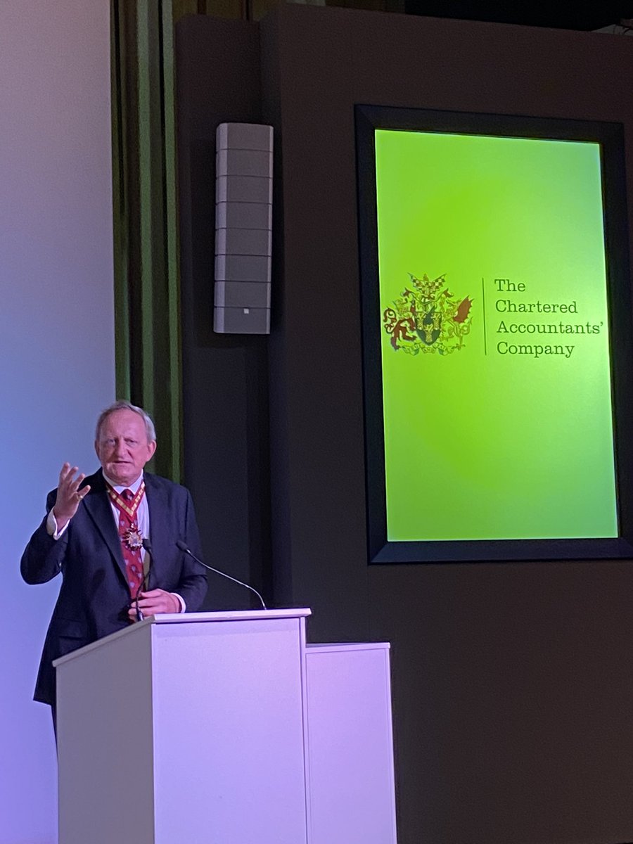 WCCAEW's tweet photo. Master @peterestlin opens @WCCAEW #TrueandFair lecture @OneMoorgate home of @ICAEW. A return to in person event in continuing challenging times https://t.co/3F8ZEKCG7j