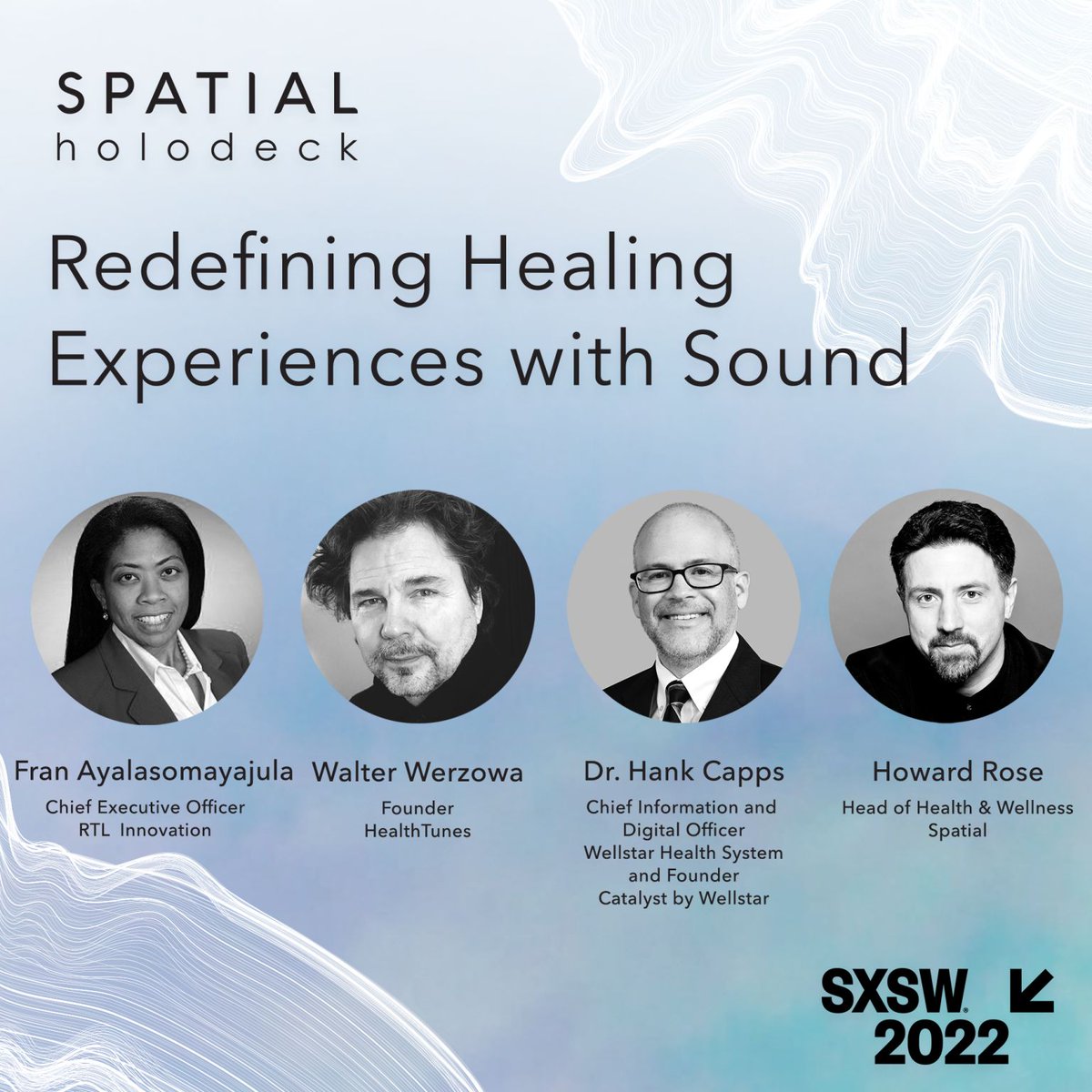 Don’t miss Walter this weekend at the Sunset Room as he joins a panel on the topic of “Redefining Healing Experiences with Sound” Click for more info: bit.ly/SXSW22HealthTu… #SXSW #SXSW22 #HealthTunes