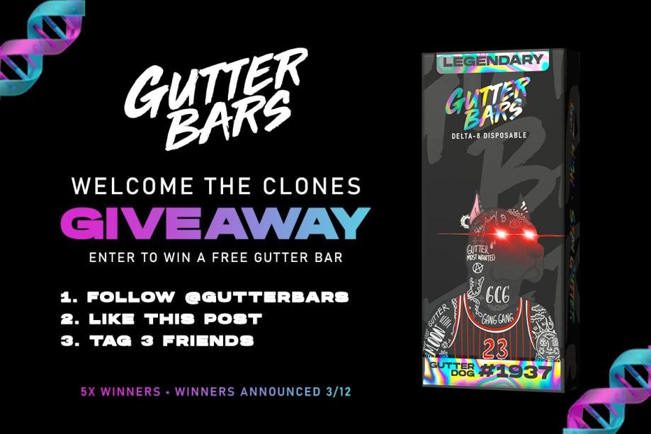 🚨GUTTER BAR GIVEAWAY 🚨

To celebrate the success of the team and the growth of our strong community, we decided to give away 5 Gutter Bars!

To enter:
1. Follow @GutterBars 
2. Like this post (RT for extra credit)
3. Tag 3 friends

Winners will be announced on Caturday, 3/12!