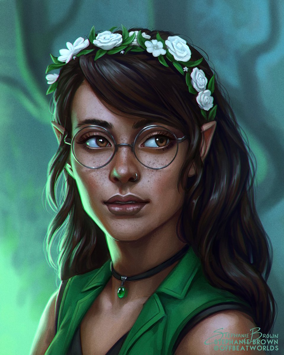 Newest dnd portrait commission, this is Mia, a wood elf cleric! 🌿

Painted in Procreate and CSP 💖