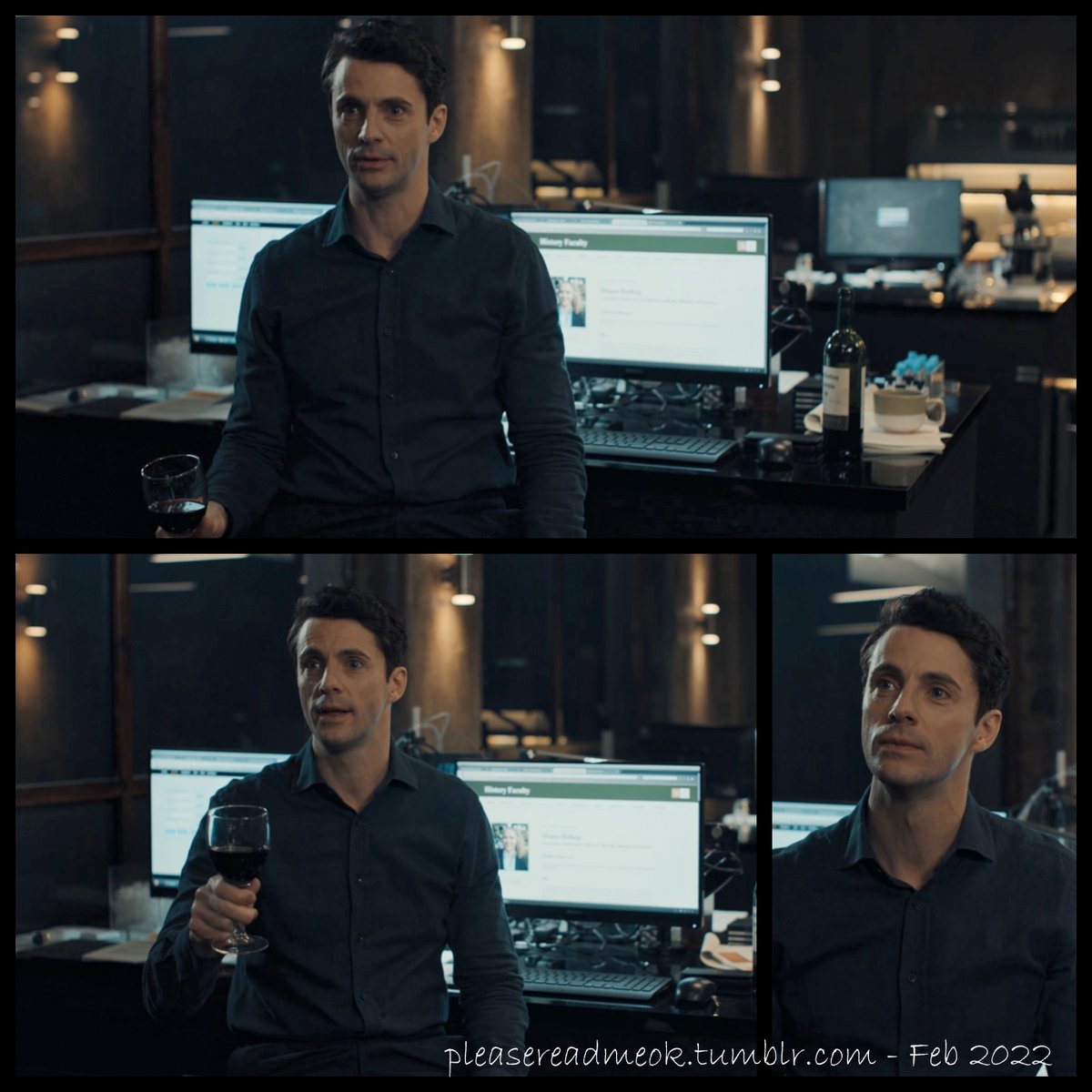 PleaseReadMeOK's tweet photo. Because, apparently, every lab needs wine.
I suspect that was part of the reason for all of the disdain 😒for Chris’s lab.
No wine!🤬 😂
📷 ADOW S1/S3 my edits
#matthewgoode #adiscoveryofwitches #adow #adows3 #adiscoveryofwitchess3 #adow3 https://t.co/cY9PWR9Ty2