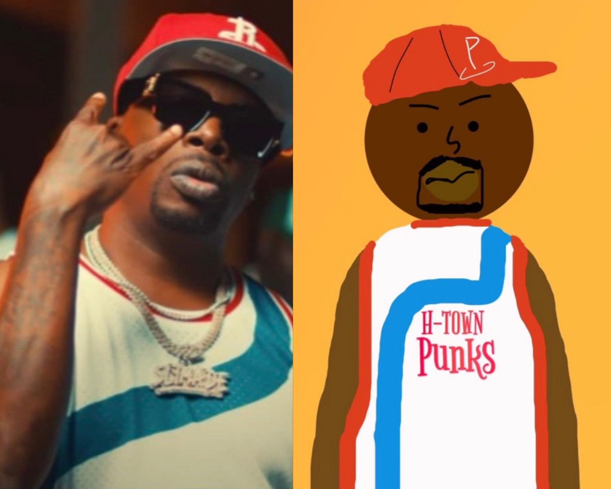 HTownPunks713's tweet photo. The inspiration vs the doodle NFT @DonKe713 https://t.co/tdbT9KIW68 #HTP #NFTs #WeFromTexas #solana #Htown https://t.co/c8EZHrMrtl