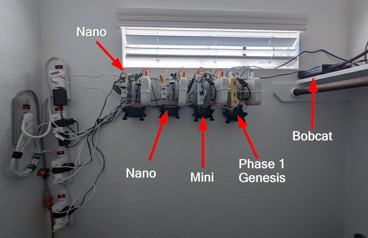 CryptoScrapyard's tweet photo. My #CryptoMining closet is fulling up!

4 Portable $DPR Miners + 1 Bobcat $HNT Miner
Out of frame is 1 more Genesis DPR Miner that I plan on moving in to this closet.

#Cryptocurrency #Crypto  #BSC #BSCGem #HODL #CryptoScrapyard #DPR #deepernetwork @deeper_network @helloericma https://t.co/oNXJfI8reL
