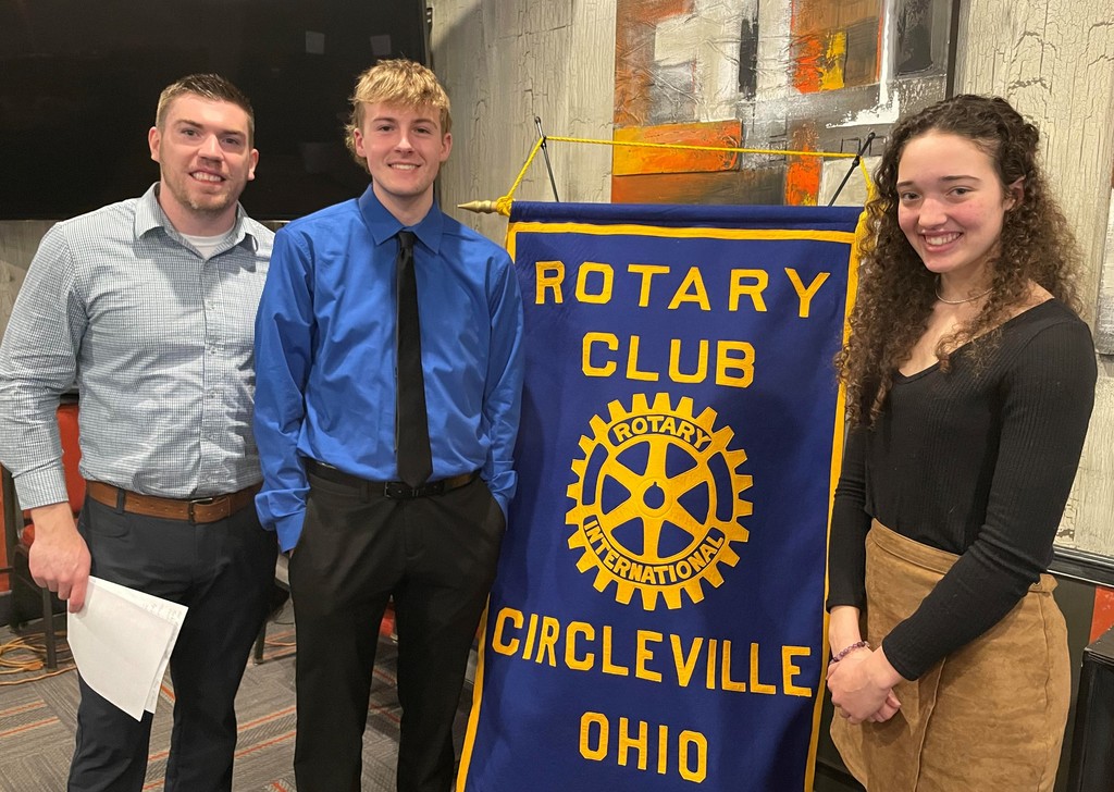 WestfallHS's tweet photo. Earlier today, Assistant Principal Christian Meister accompanied seniors Natalie Holland and Dominick Bush at Circleville Noon Rotary. Both Natalie and Dominick are outstanding students and did an excellent job representing our district! https://t.co/yxRGVzXf6v