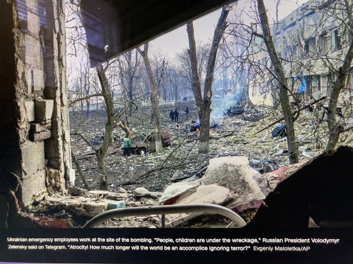 dianakklee's tweet photo. Hey @CNN you called Ukrainian President Zelensky, “Russian President Volodymyr Zelensky” in the caption of this picture from your coverage of a maternity hospital being bombed. Kinda a big deal…I realize this is an AP photo but surely you can fix your gaffe. https://t.co/lmAlAn2c4X