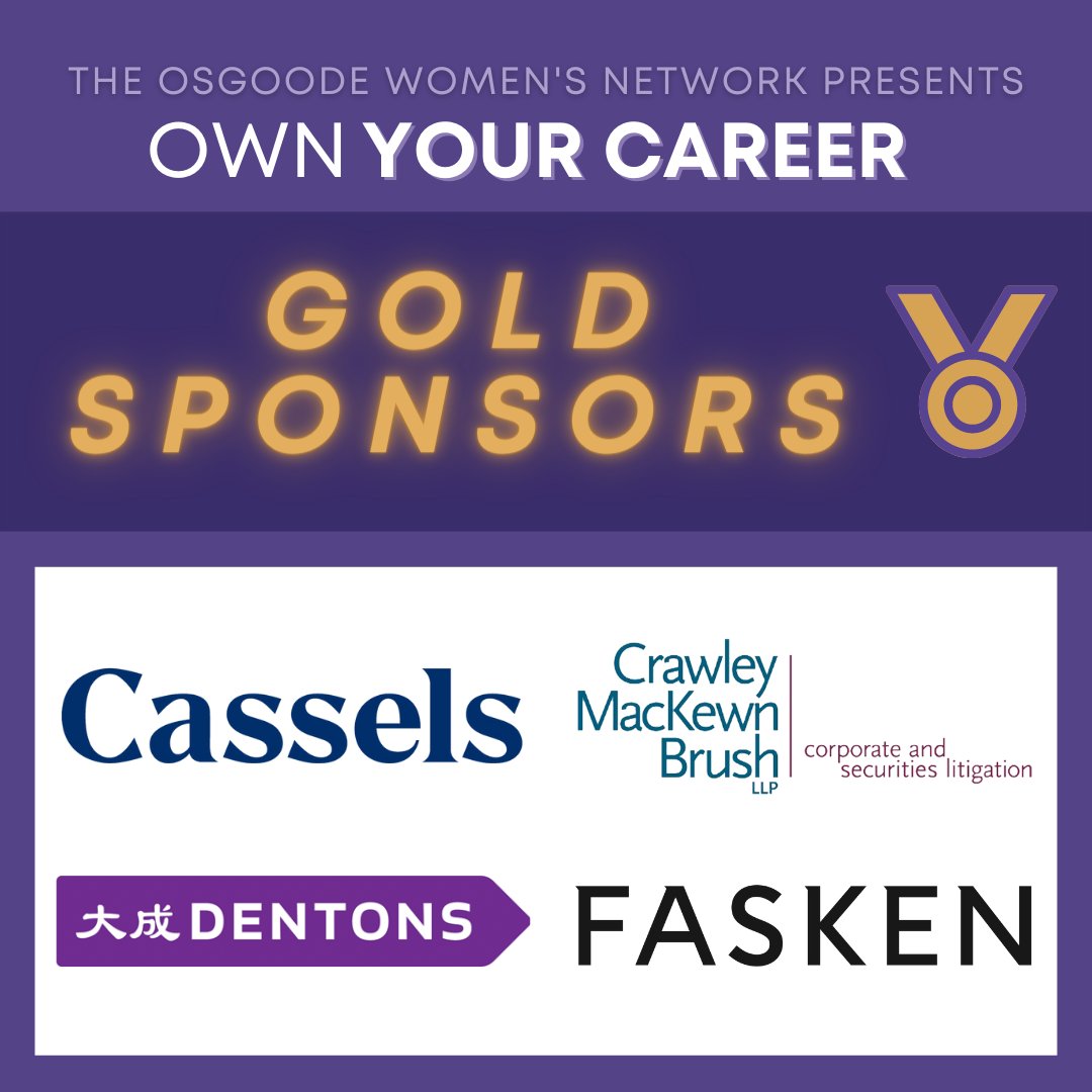 OWNLaw's tweet photo. We can’t thank our sponsors enough for this year’s amazing OWN Your Career event! We would like to thank our GOLD level sponsors for their continued support of OWN Your Career and our charity partners. https://t.co/RbF7qFTdyx