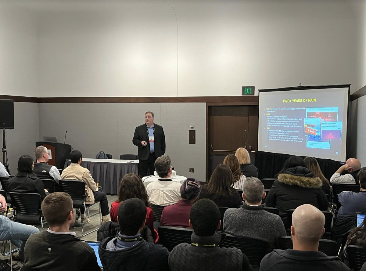 cybereason's tweet photo. Cybereason CSO @samjcurry spoke at @SecureWorld, covering chains of behavior - from #ransomware to supply chains #SWBOS22 https://t.co/3lKgmQG65U