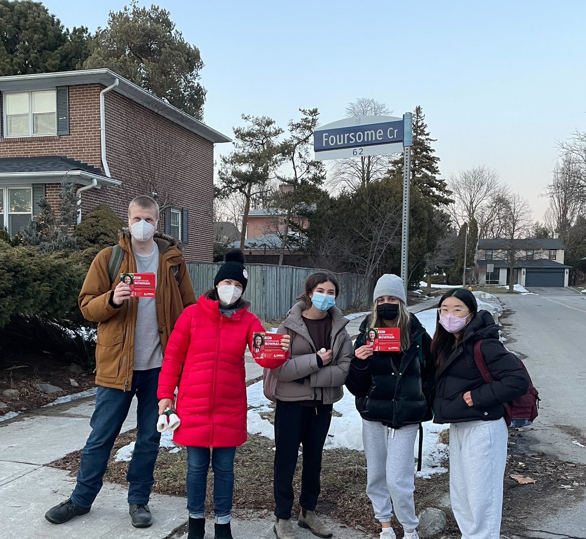 A lot of energy with this team yesterday! Thank you for helping me knock doors around the St. Andrew's area.