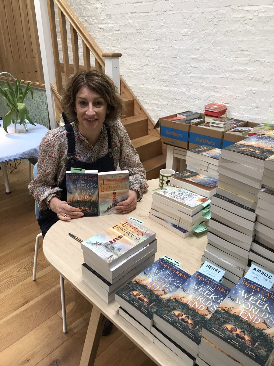 FaberChildrens's tweet photo. We’re having so much fun with @emmac2603 celebrating the paperback publication of #TheWeekAtWorldsEnd! First stop was the brilliant @LitRiponBkshop and @WillowPrimary 👋 Thanks for having us! https://t.co/yp60Hcpxcu