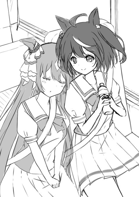 ダイヤちゃんとキタちゃんのあのシーン描き始めました⊂⌒っ'ω`) 