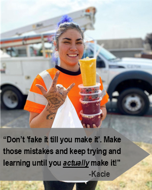 CableComJobs's tweet photo. For #WomenInConstructionWeek , meet Kacie! She has been working in #construction for 5 years and has worked for #CableCom over a wide variety of positions.
Kacie on her #lunchbreak about to enjoy a delicious #acaibowl during a good day of #hardwork.
#womeninconstruction https://t.co/R18A0WZEml