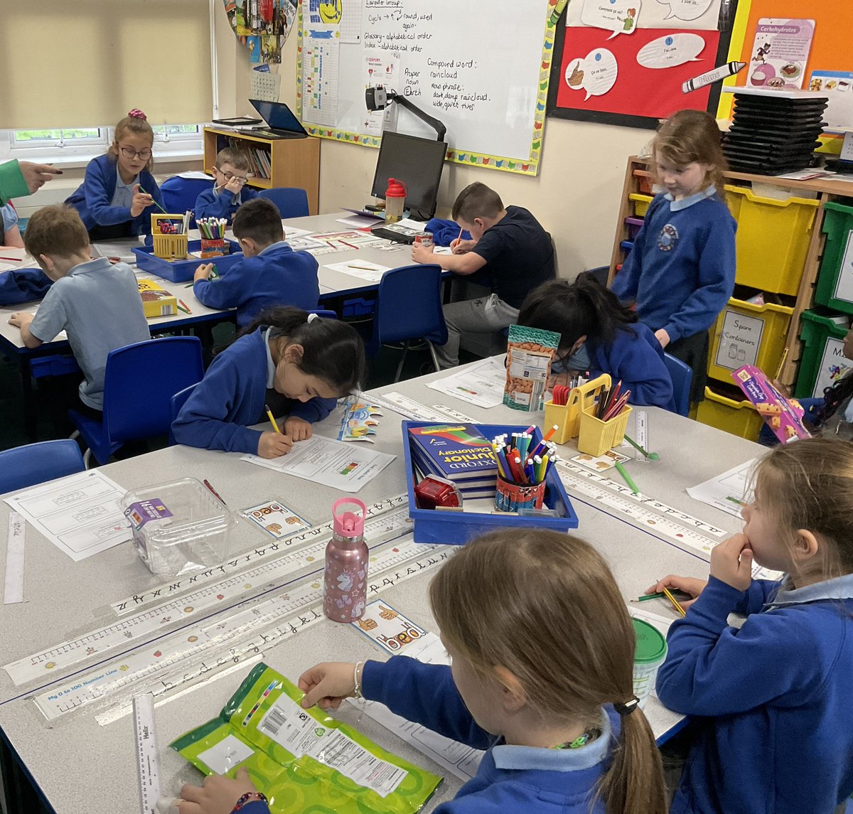 Class3wade's tweet image. As part of our Design Technology work, we have been looking at the labels on food packaging.  We have read the different ‘traffic lights’ to help us to make healthy choices.  A really enjoyable lesson 3W - well done!