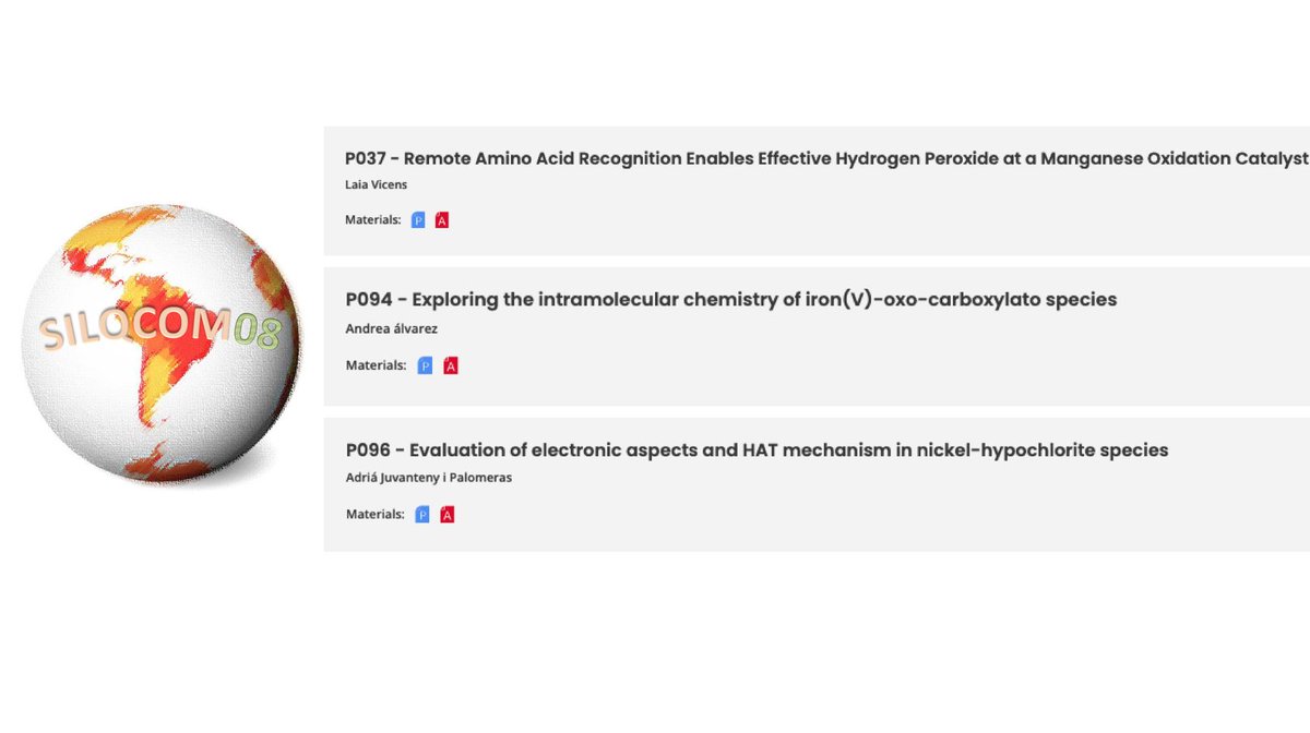 QBIS-CAT Research Group (@qbiscat_udg) on Twitter photo The #silqcom08 Poster Session 1 will start in 10 minutes. You can find the work done by <a href="/lvicensserra/">Laia Vicens Serra</a>, <a href="/amalvarez98/">Andrea Álvarez</a> and <a href="/AJuvanteny/">Adrià Juvanteny i Palomeras</a> in P037, P094 and P096 respectively. Enter in the platform and check them out! <a href="/silqcom08/">SILQCOM-08</a>
<a href="/IQCCUdG/">IQCC UdG</a> <a href="/QuimicaUdG/">Quimica UdG</a> <a href="/UdGRecerca/">UdG Recerca</a> The #silqcom08 Poster Session 1 will start in 10 minutes. You can find the work done by <a href="/lvicensserra/">Laia Vicens Serra</a>, <a href="/amalvarez98/">Andrea Álvarez</a> and <a href="/AJuvanteny/">Adrià Juvanteny i Palomeras</a> in P037, P094 and P096 respectively. Enter in the platform and check them out! <a href="/silqcom08/">SILQCOM-08</a>
<a href="/IQCCUdG/">IQCC UdG</a> <a href="/QuimicaUdG/">Quimica UdG</a> <a href="/UdGRecerca/">UdG Recerca</a>