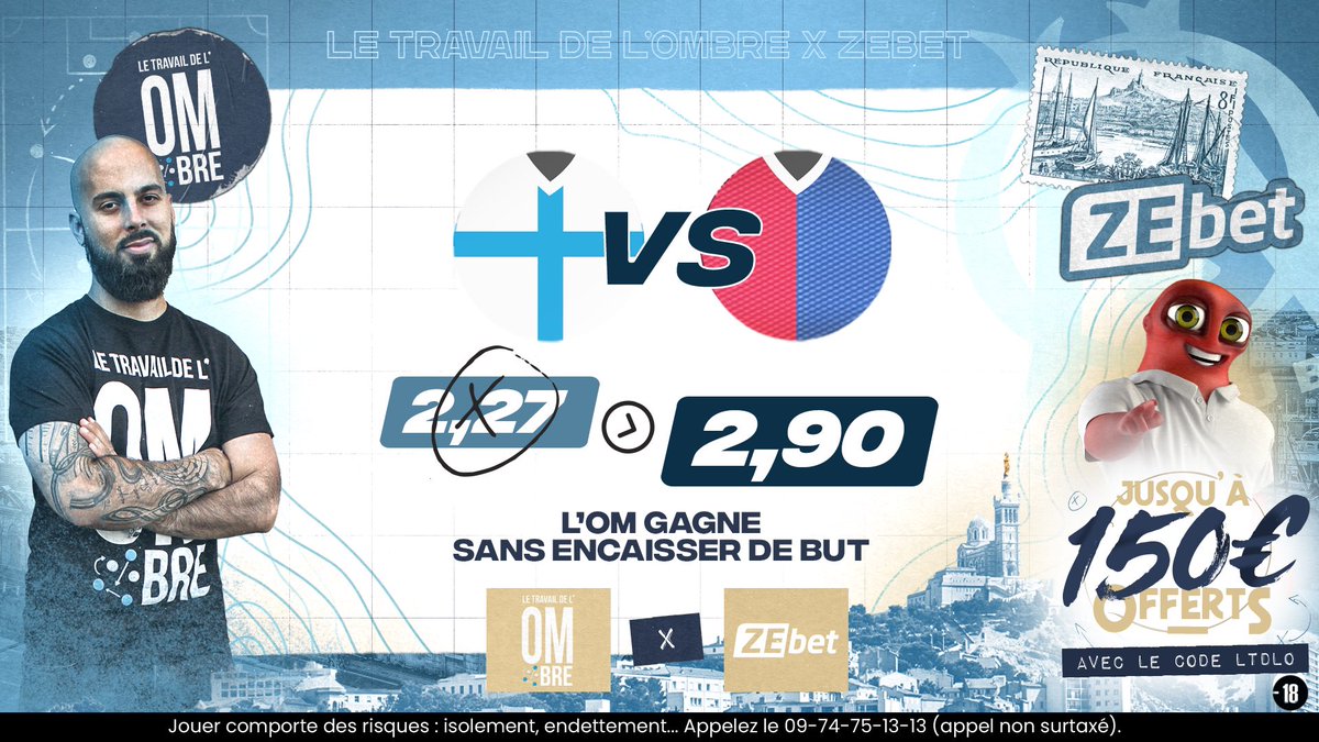 travaildelombre's tweet photo. Puisque ça nous a porté chance au tour précédent, j’ai demandé à @ZEbetFr de nous refaire une cote boostée 🔥 

Et bimmmmm c’est 🎁 

👉 l’OM gagne sans encaisser de but
Ça passe de 2,27 ↗️ 2,90

Vous en pensez quoi ? On prend ?

Merci @ZEbetFr !!! 🙏

#TeamOM #TeamParieur #LTDLO https://t.co/ThMFAZxqwj