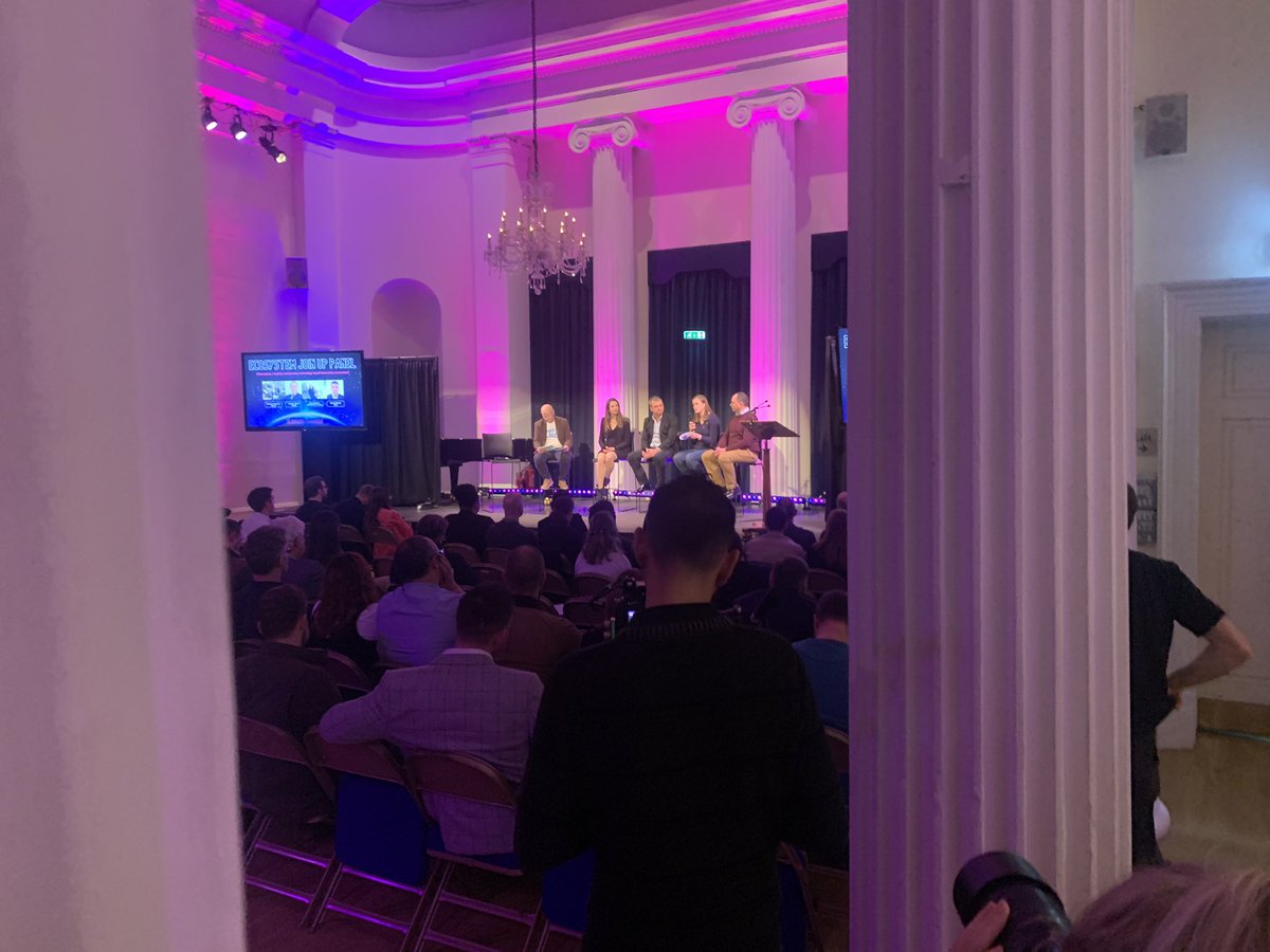 xcaplin's tweet photo. so delighted that very first Q&A at this evening’s spectacularly technicolor (and packed!) #cynam221 is on digital inclusion and digital equity 💪💜 https://t.co/8eY7bpegod