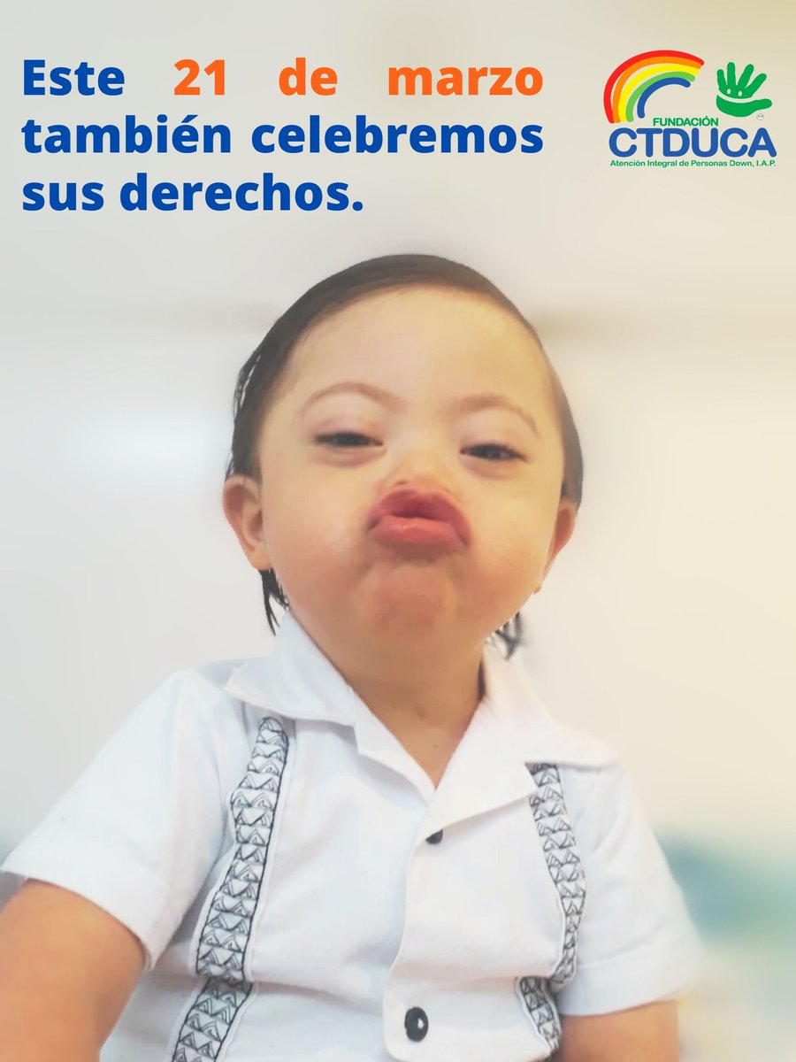 ctduca_iap's tweet photo. En 2011, la Asamblea General designó el #21deMarzo #DíaMundialdelSíndromedeDown.
Con esta celebración se busca generar una mayor conciencia pública sobre esta condición.
📌PARTICIPA EN NUESTRA DINÁMICA 👉 https://t.co/4M0BwRr5HE 👈
#CTDUCA #SíndromedeDown https://t.co/DWCdk4xDzu