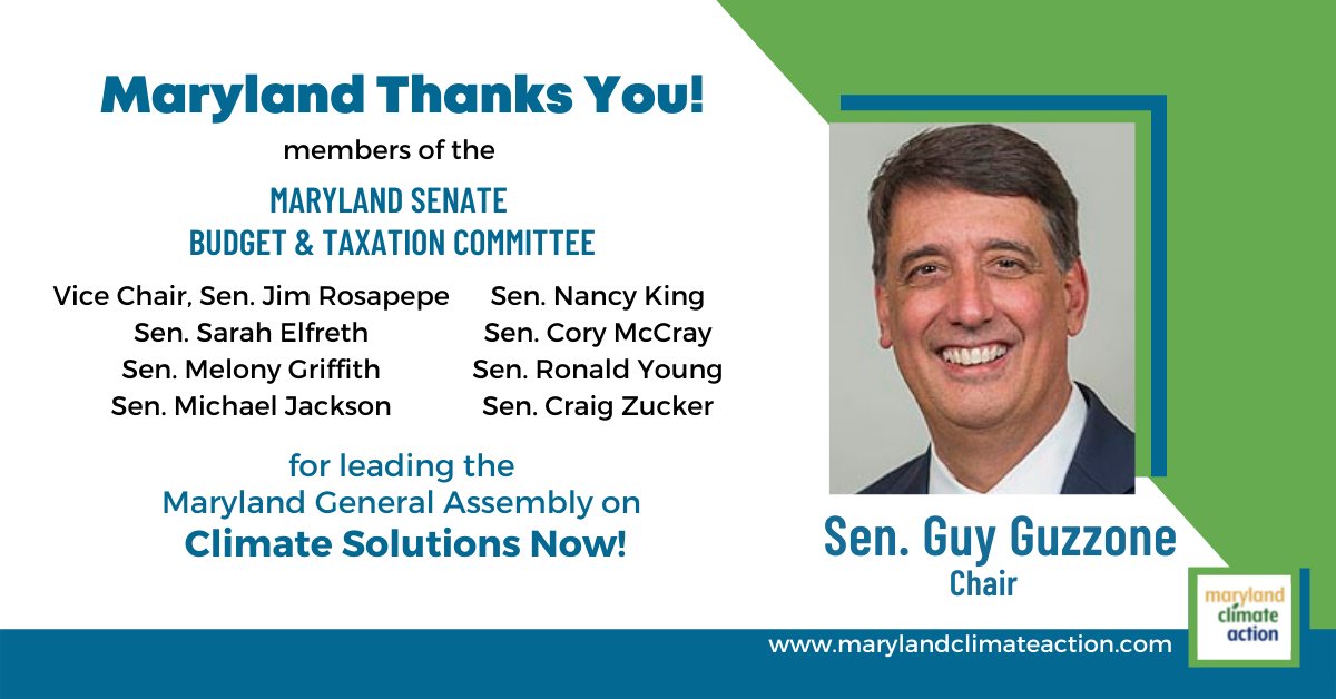 HoCoClimate's tweet photo. THANK YOU to the Senate Budget &amp; Tax committee for giving #ClimateSolutionsNow a favorable report &amp; putting Maryland on the path to being a climate leader!! #MDGA22
Please keep #SB528 strong on the floor. https://t.co/M0ops8KTRc
