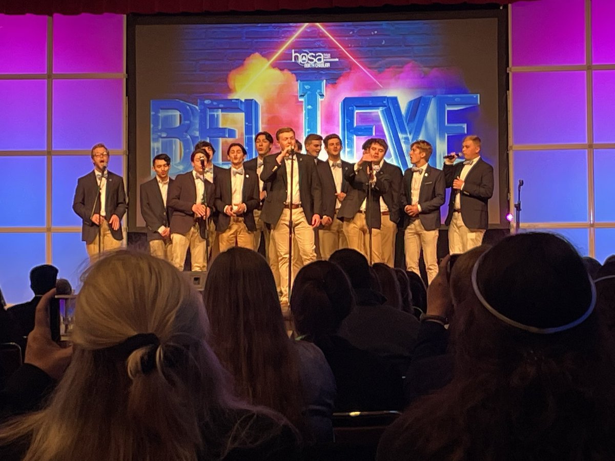 Northwood_PTSA's tweet photo. We spy 2 @NHSChargers and @NHSAEF Alums performing with the @clefhangers at HOSA States Opening Ceremony! #hosa #GoChargers #clefhangers #unc https://t.co/hNTQWlSqbS