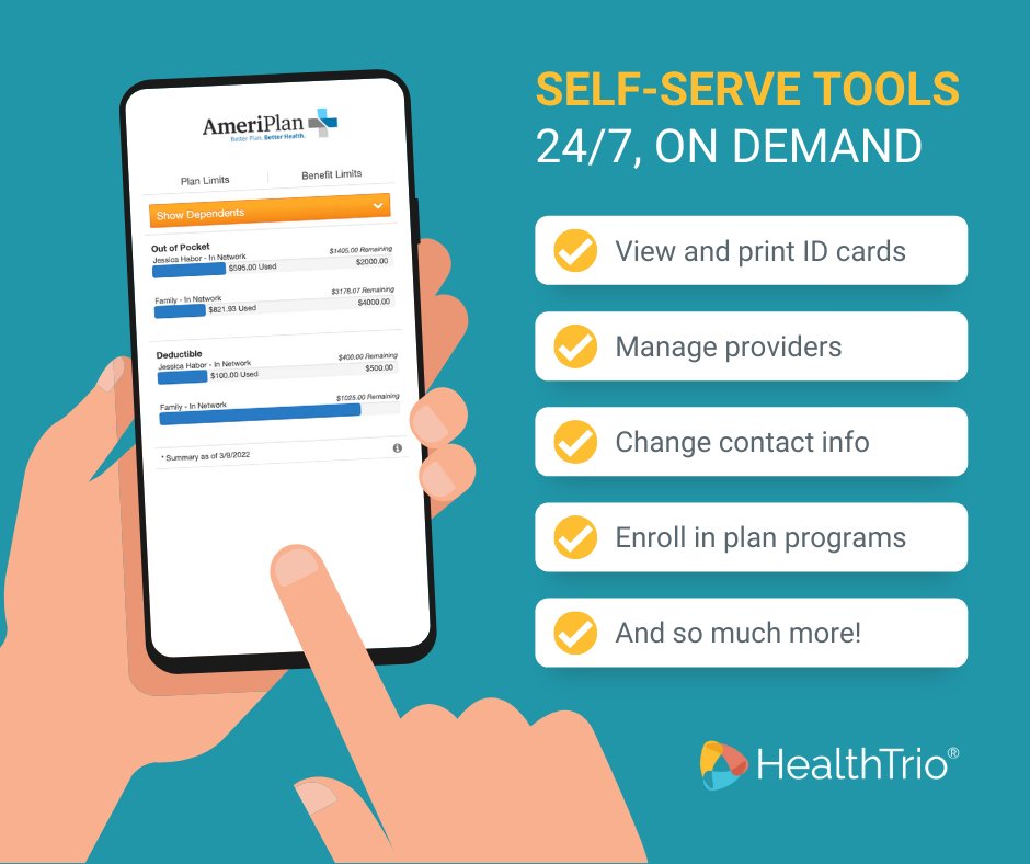 Getting access to critical member information shouldn’t require a call into your service center. Save your members time by offering them a robust online experience through self-serve tools available 24/7. Learn more: bit.ly/3KwjNBR

#healthplans #memberexperience