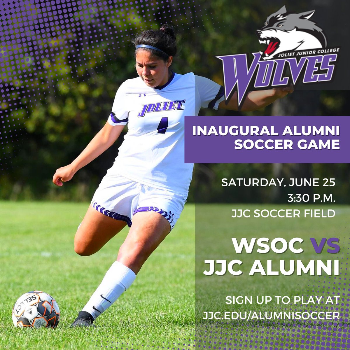 🐺⚽ Hey, Alumni Wolves! Did you play women's soccer at JJC? If so, it's time to lace up those boots! Join us for our Inaugural Alumni Soccer Game on June 25th! Catch up with past and current players during a fun afternoon on Main Campus. To sign up, visit jjc.edu/alumnisoccer