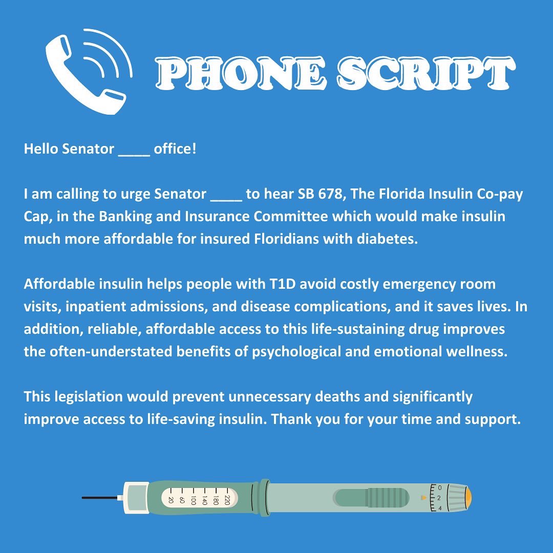 FLinsulin4all's tweet photo. ⚠️ACTION ALERT⚠️
Florida’s Legislative Session is almost over and the insulin copay cap bill has still not been heard in committee! Call and email the committee chair’s office and other committee members to urge them to hear the bill. https://t.co/6X3o5jvN14