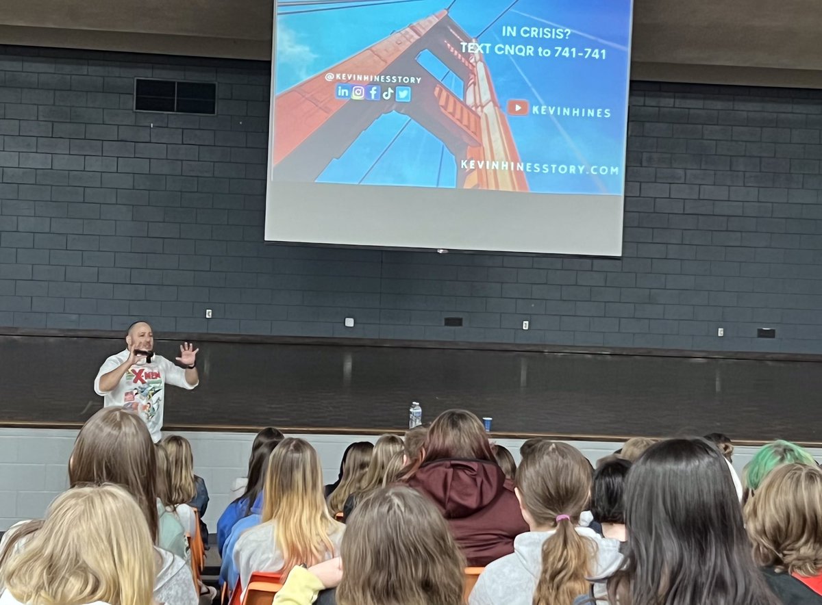 dkunsman's tweet image. Thank you @KevinHinesStory for delivering a message of hope to our students and staff today. Powerful. #teamhopenation #beheretomorrow
