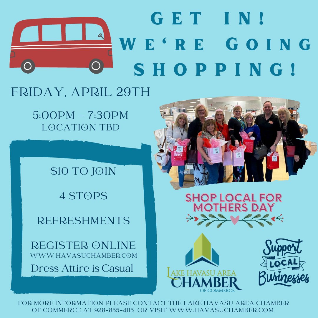 HavasuChamber's tweet photo. Join us for a VIP Experience and
exclusive surprises through out the night! #shoplocal
https://t.co/Lspw3rusL9 https://t.co/pkAWj6ih8E