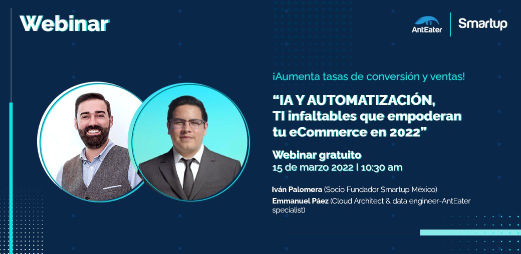 Smartup_Digital's tweet photo. ¡#WebinarSmartup en conjunto con @amarello_mx ! Conoce analizar el comportamiento de los usuarios y comprende sus patrones de búsqueda dentro de tu #eCommerce. Súmate gratis (cupo limitado): https://t.co/uHeqzgdwhj https://t.co/IZEqlIqaii