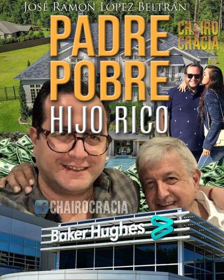 Aletse_04's tweet photo. No sé puede ser más HIPÓCRITA EN ESTÁ VIDA @lopezobrador_ dando se golpes de pecho,que no puede haber gobierno rico con pueblo pobre, pero le falto decir que SU FAMILIA ELLOS PUEDEN VIVIR COMO MILLONARIOS VGT RATERO Y CORRUPTO #JoseRamonLopezBeltran18 #JoseRamonLopezBeltran19 https://t.co/E1zQRnBjCf