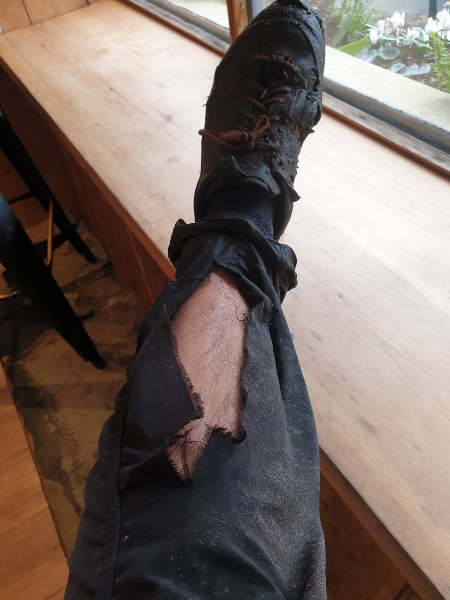 elmers87's tweet photo. Twas merely a scratch! So great to have these trousers that have seen A LOT of adventures ready for more!

Huge thanks to the awesome folk at the Simply Repair South Lakes   pop-up #RepairCafe!

https://t.co/JJo3MJLeMC

#Kendal #MakeThingsLast  #ReduceReuseRepair https://t.co/U9e8jhQJA6