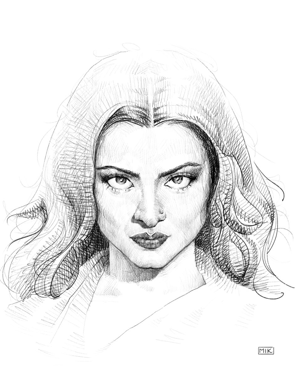 MIKashyap's tweet photo. Rekha

#rekha #bollywood #actor #actress #diva #beautiful #woman #india #portrait #art #illustration #drawing #bnw #sketch #inking #style https://t.co/8c7bkDeCAS