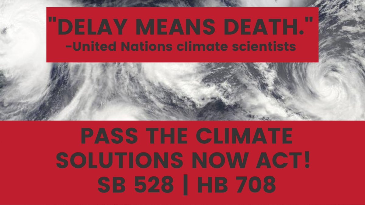Enki_Waterjtdc's tweet photo. DELAY = DEATH. The IPCC made it very clear: We can’t afford to wait for climate solutions. But in Maryland, fossil fuel interests are attacking our best shot, the Climate Solutions Now Act (SB 528). https://t.co/eQq22lgcCO