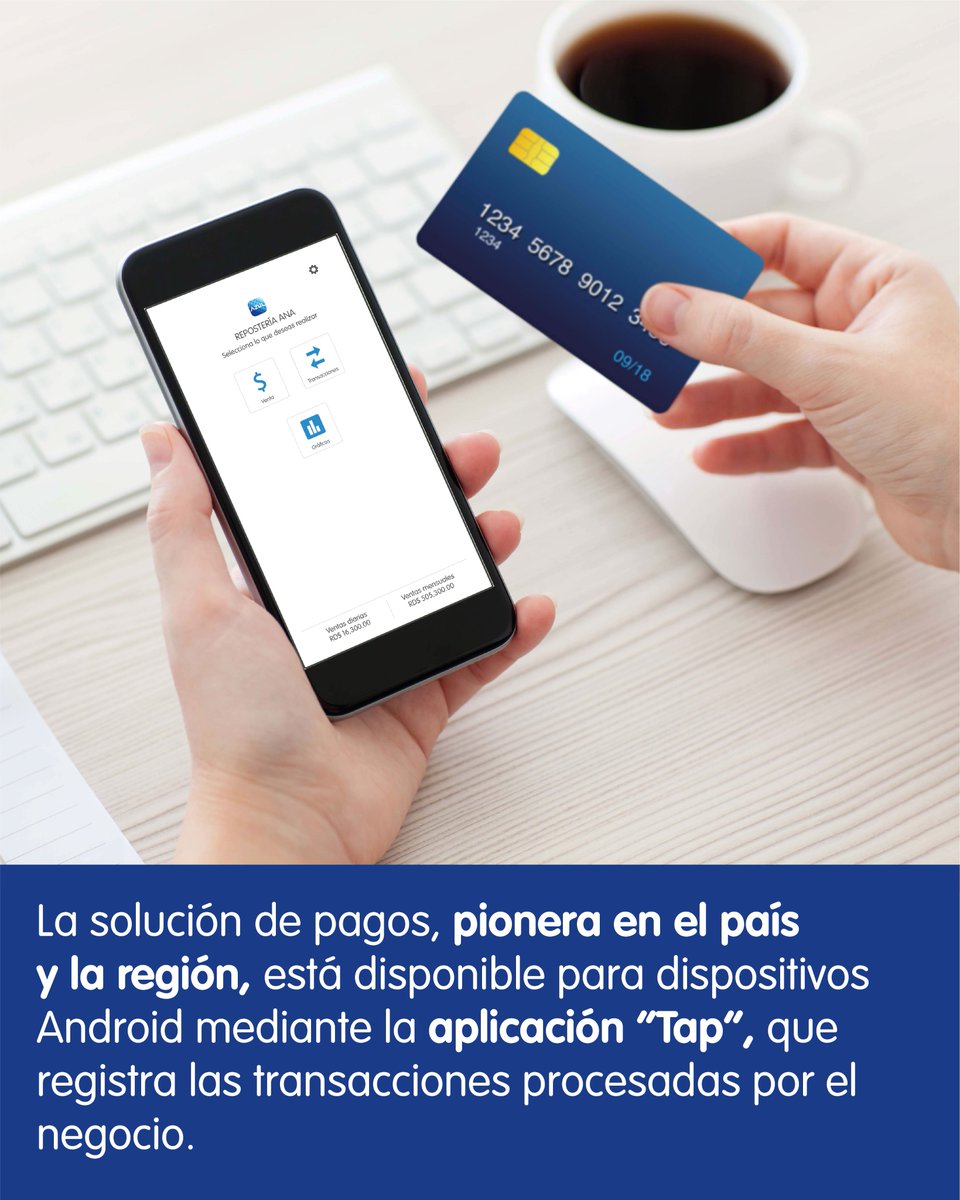 Nos mantenemos evolucionando el mercado dominicano, siendo los primeros de los servicios de adquirencia que presenta esta tecnología en el país. 

#Tap #TapAZUL #Tapea #PagosNFC #NFC #TapOnPhone #TapToPhone