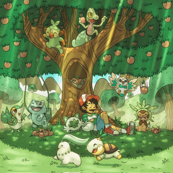 Pokemon verde💚  Pokemon backgrounds, Grass pokémon, Green pokemon