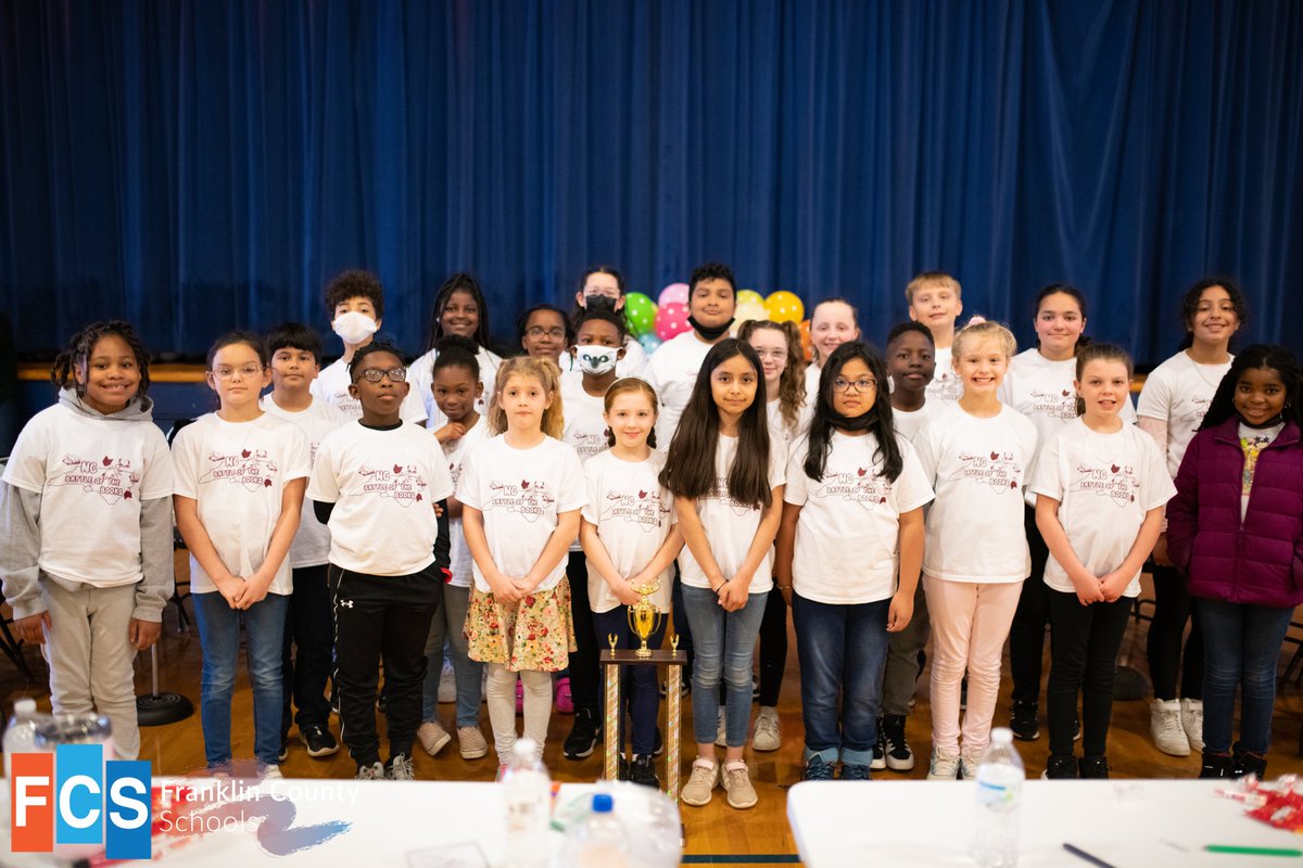 FCSchoolsNC's tweet photo. Congratulations to @LOMESLions, our 2022 elementary Battle of the Books champions. District elementary schools competed this morning on the campus of Franklinton Elementary in a spirited and enduring contest. https://t.co/71gDqfjr9h