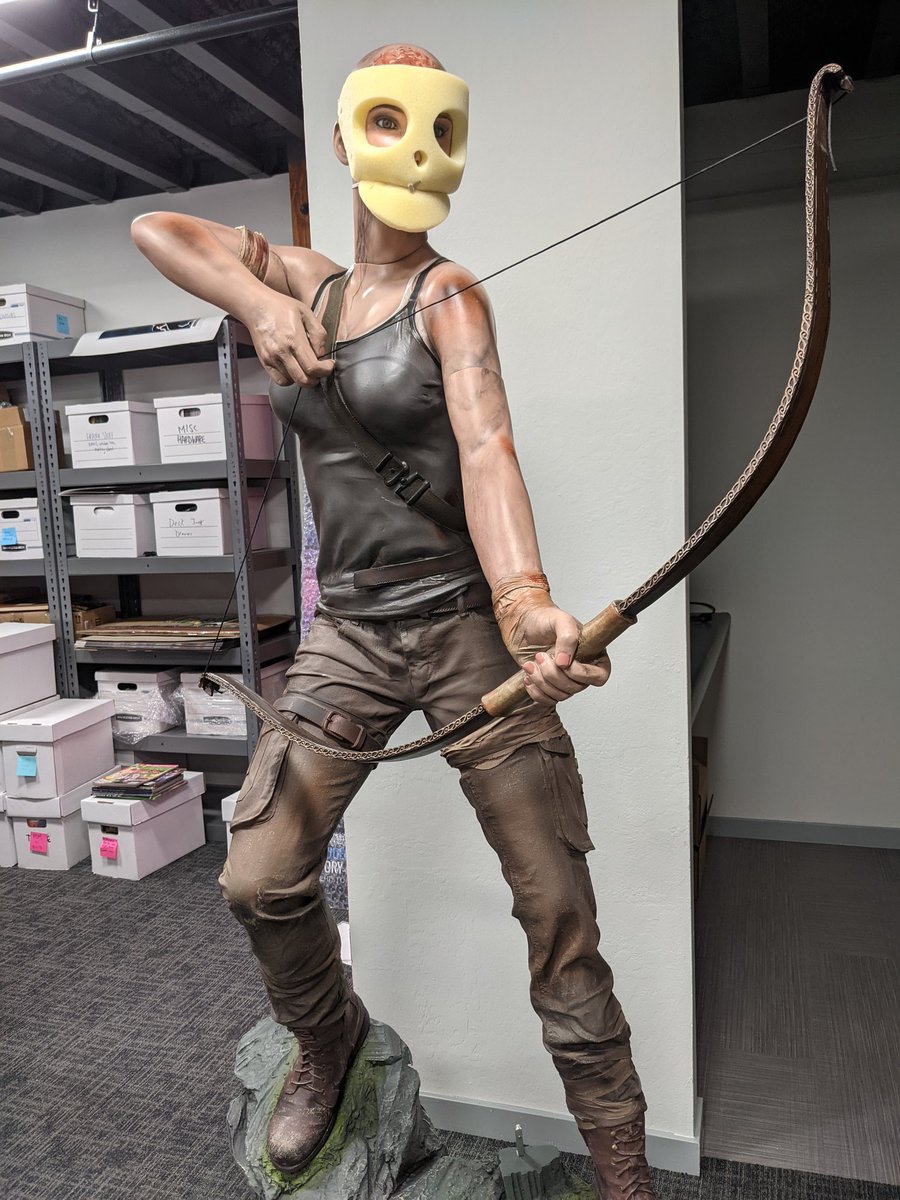 GameHistoryOrg's tweet image. Put together our Lara Croft statue today but I think I did it wrong