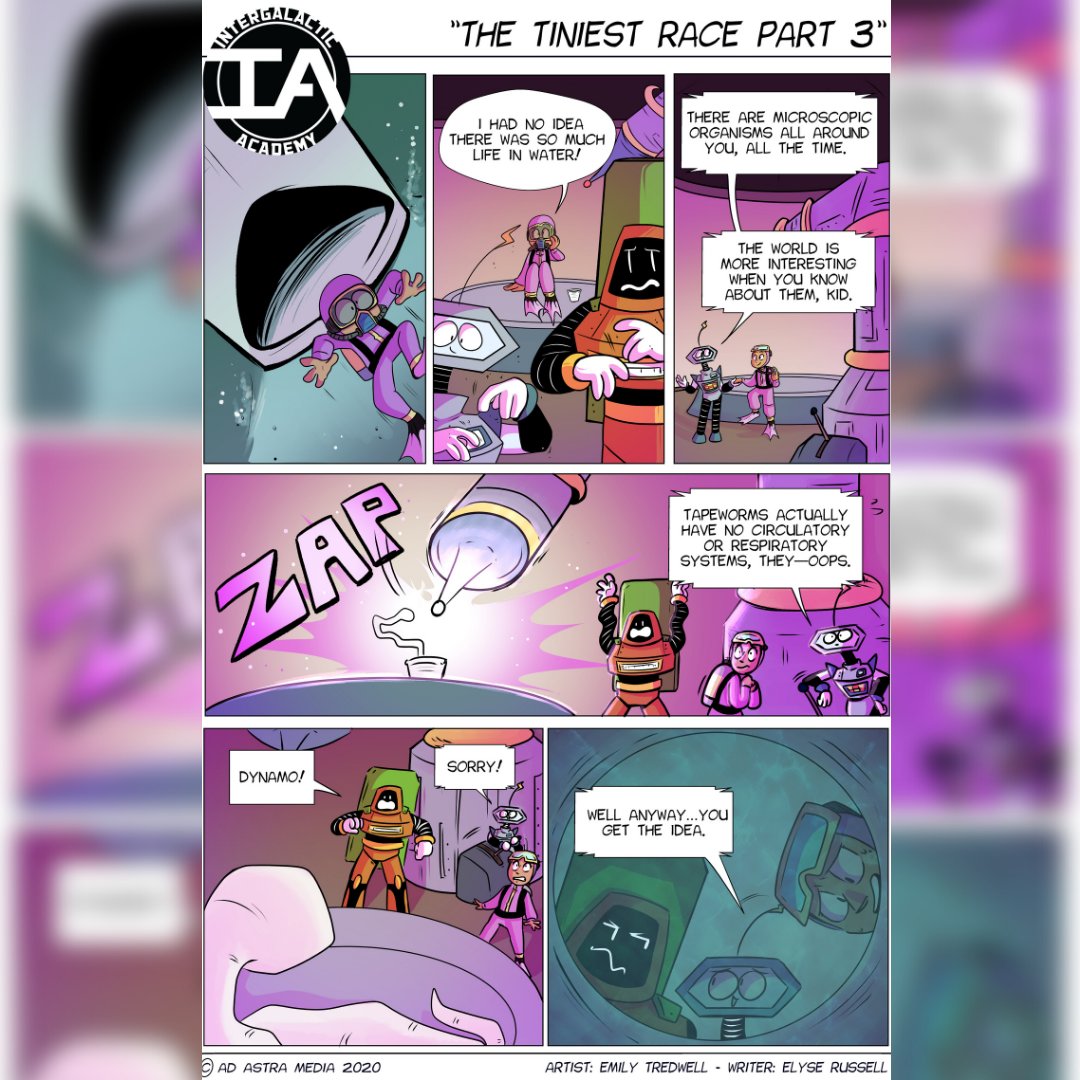 DrMorey1's tweet photo. Dynamo...... #seriously ??? Read the #new #free digital comic to see what happens when Dynamo doesn't turn off the shrink ray around microorganisms...
#adastramedia #aam #intergalacticacademy #azha #biology #education #microorganisms #stem #steam #comic #digitalcomic #freecomic https://t.co/W8bj0quUSI