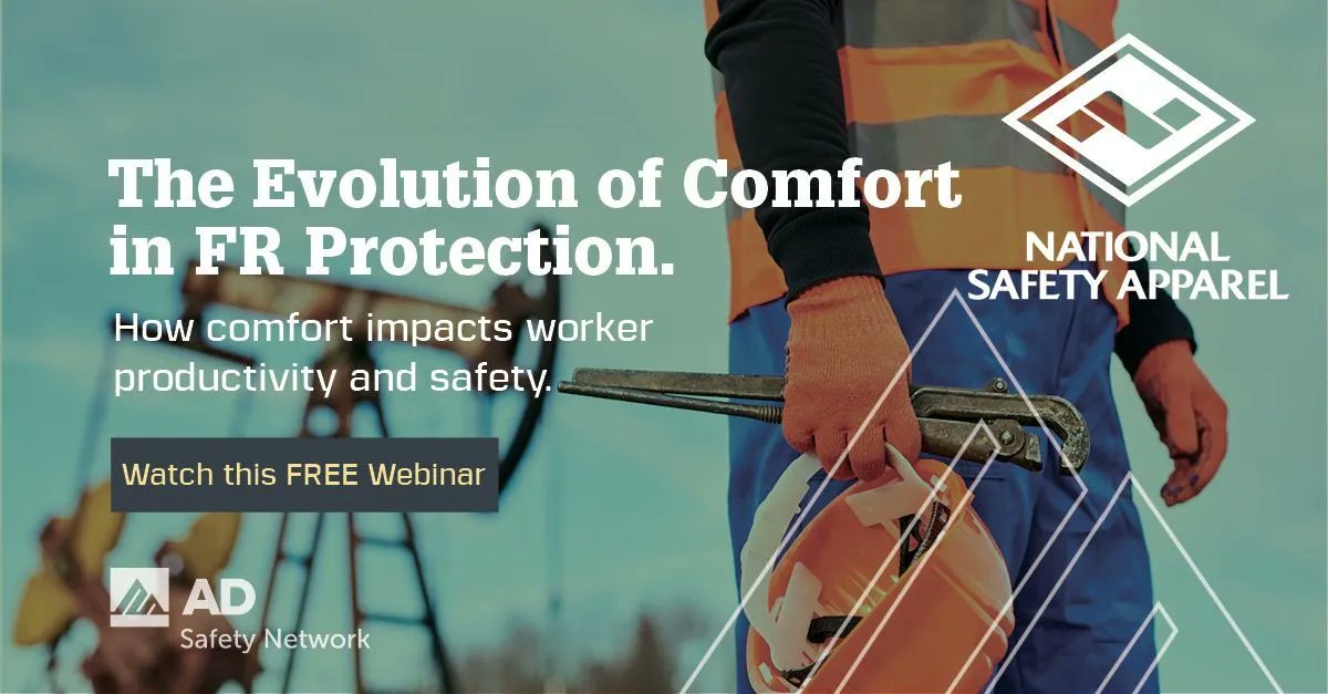 ADSafetyNetwork's tweet image. Watch this free webinar and learn about technological advances and how they have revolutionized available FR fabric and clothing options. buff.ly/3Asf3ZH

Thanks @thinkNSA for keeping our workplaces safe!

#ADStrong #safeopedia #FRProtection #safetyfirst